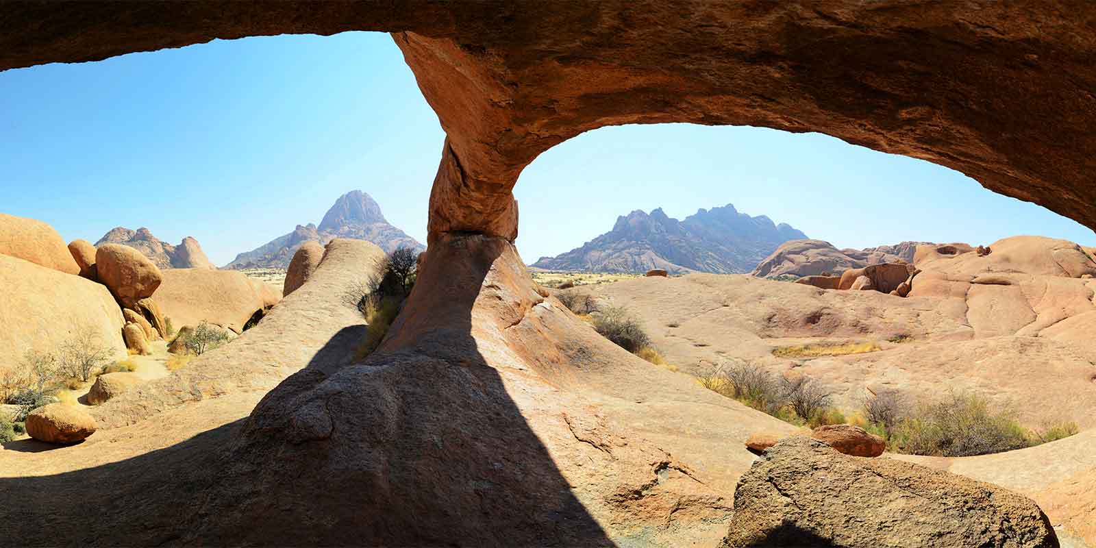 View through Natural Arch at Spitzkoppe