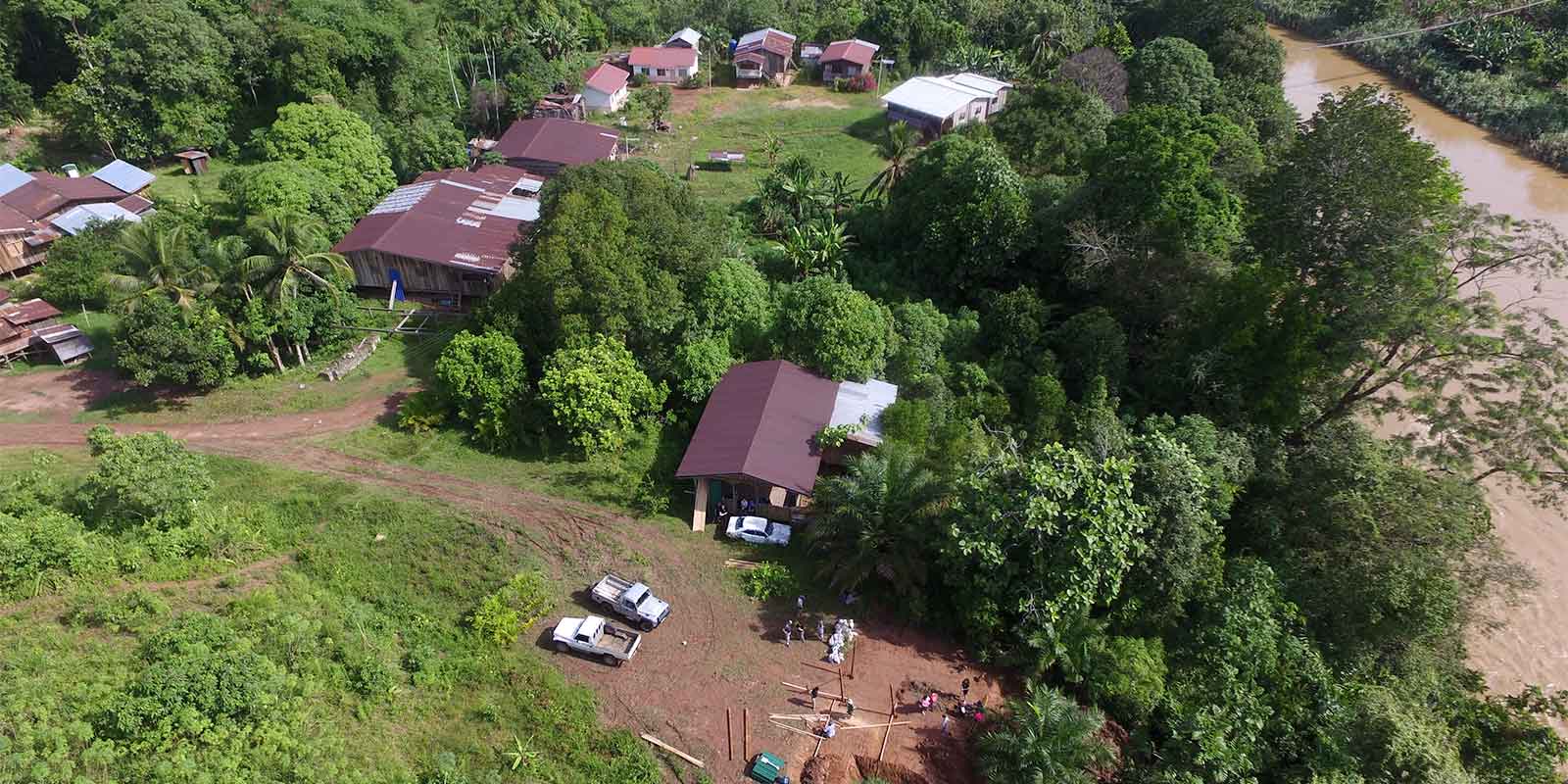 Aerial view of Sapulot village