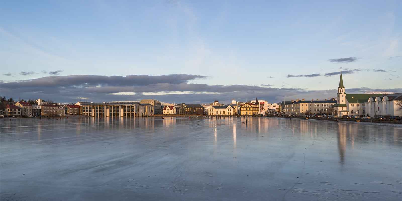 Panorama of Reykjavik harbour