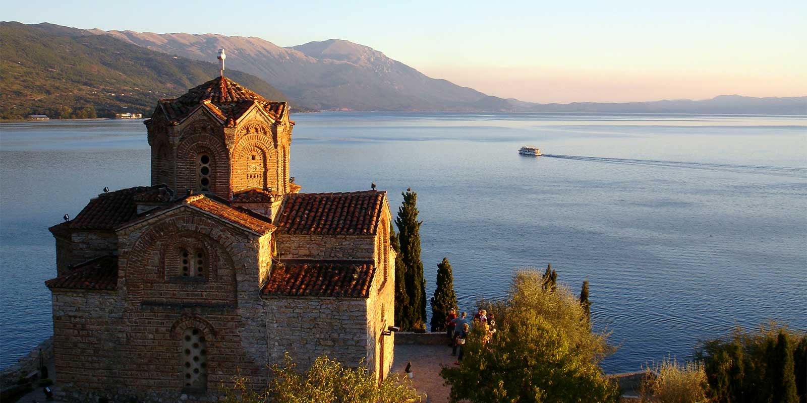 St John Kaneo church overlooking Lake Ohrid Macedonia