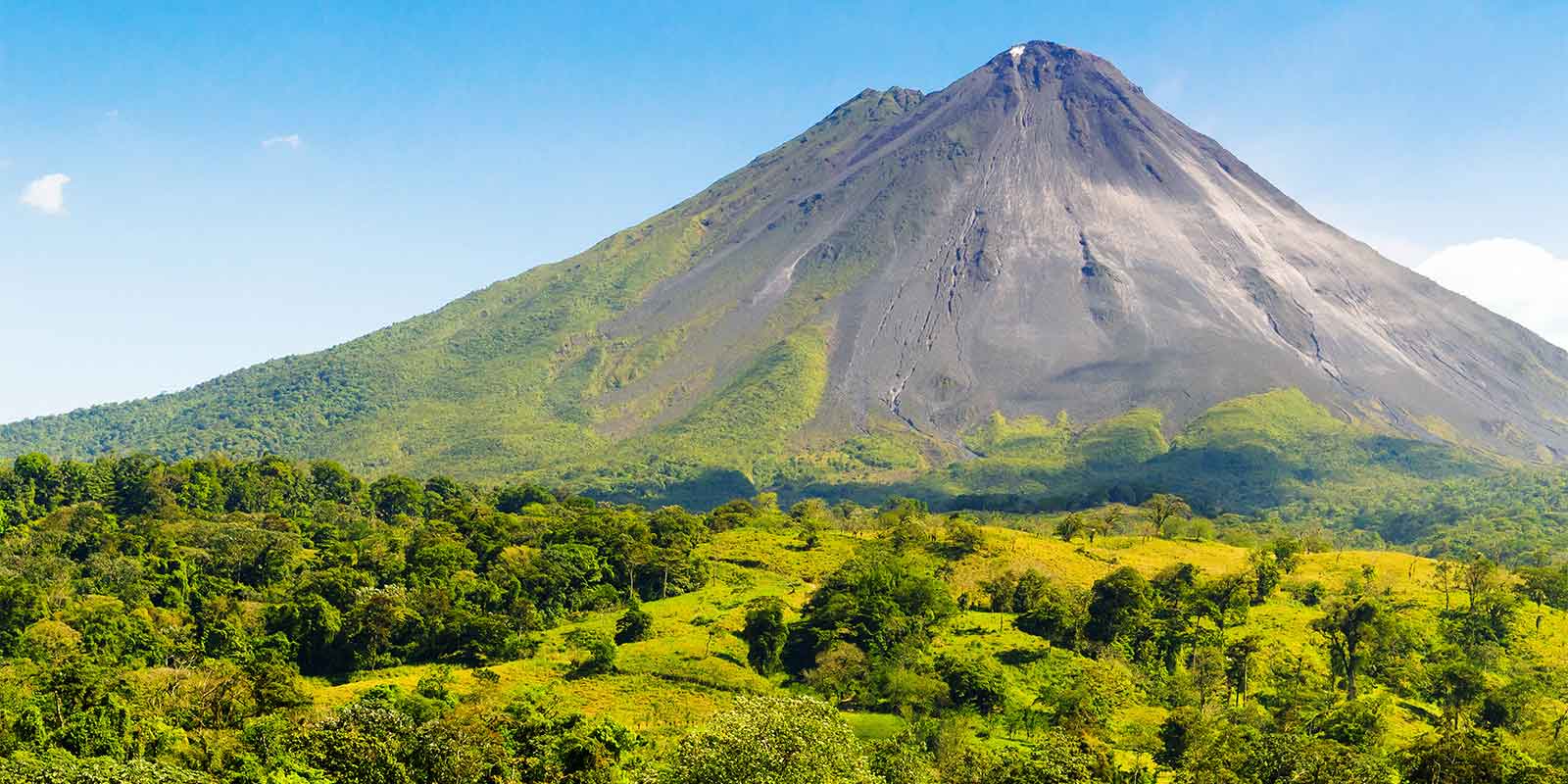 View of Arenal Volcano with vegetation