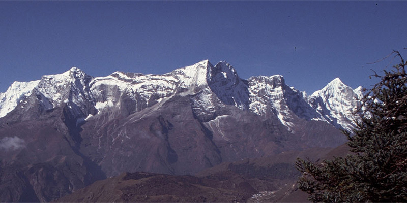 Snow-capped Annapurna mountain peaks