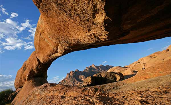 View through Natural Arch at Spitzkoppe