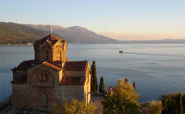 St John Kaneo church overlooking Lake Ohrid Macedonia