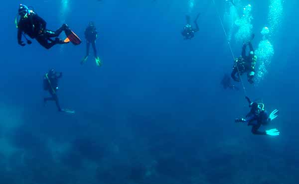Group of divers in Malta