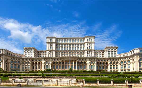 Exterior of the Palace of the Parliament  building